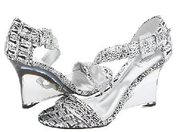 BABY PHAT Haley Wedge. Croc Metallic