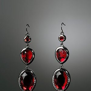 Hematite 3 Stone Linear Earring by rocawear